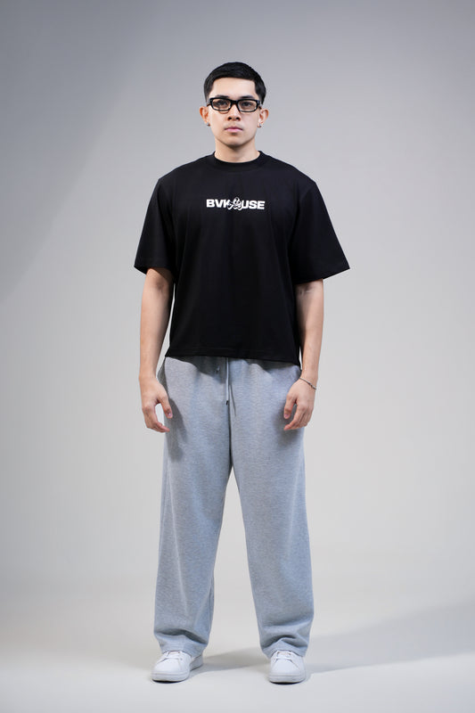 BVK THE INTENT TEE - BOXY CROPPED FIT - OBSIDIAN BLACK