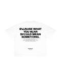 BVK THE INTENT TEE - BOXY CROPPED FIT - CLOUD WHITE