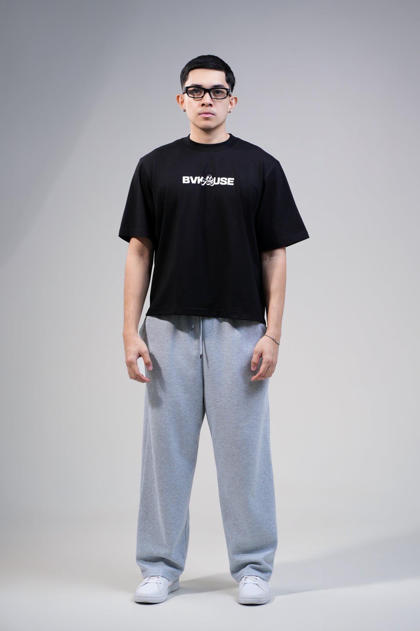 BVK THE INTENT TEE - BOXY CROPPED FIT - OBSIDIAN BLACK