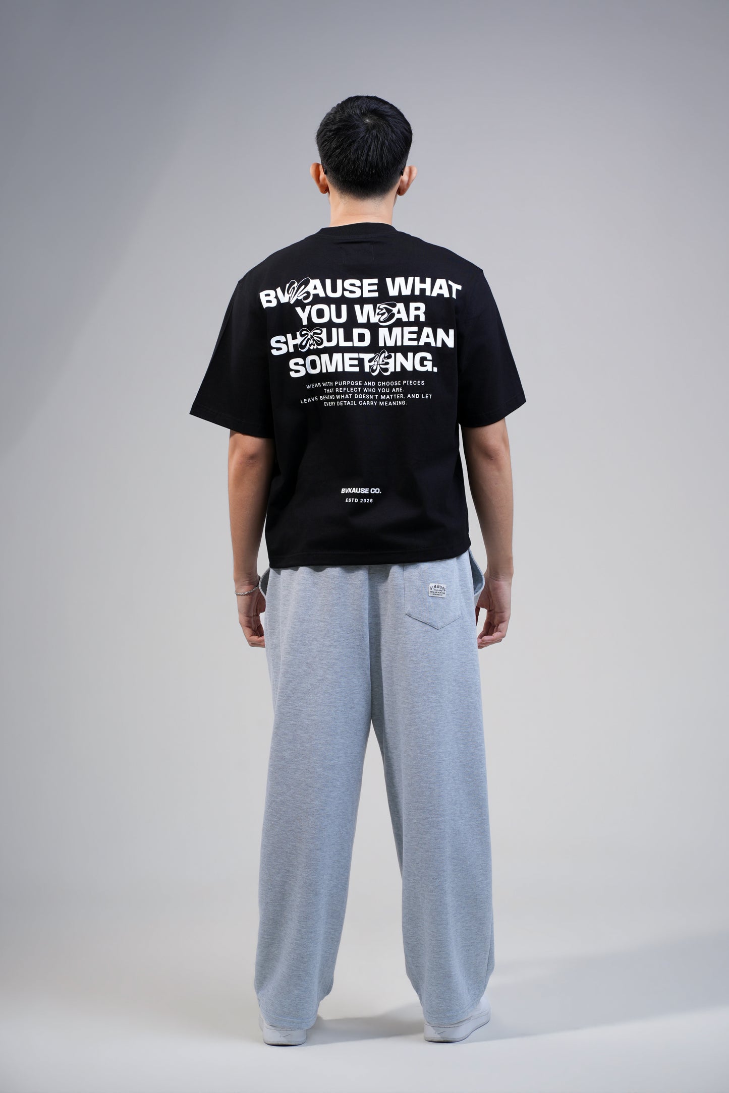 BVK THE INTENT TEE - BOXY CROPPED FIT - OBSIDIAN BLACK