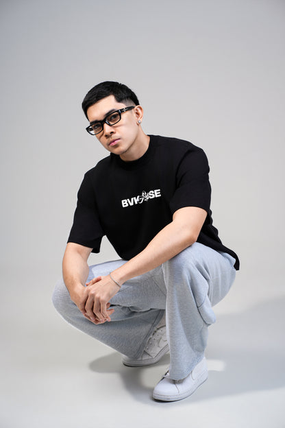 BVK THE INTENT TEE - BOXY CROPPED FIT - OBSIDIAN BLACK