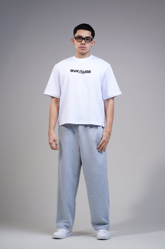 BVK THE INTENT TEE - BOXY CROPPED FIT - CLOUD WHITE