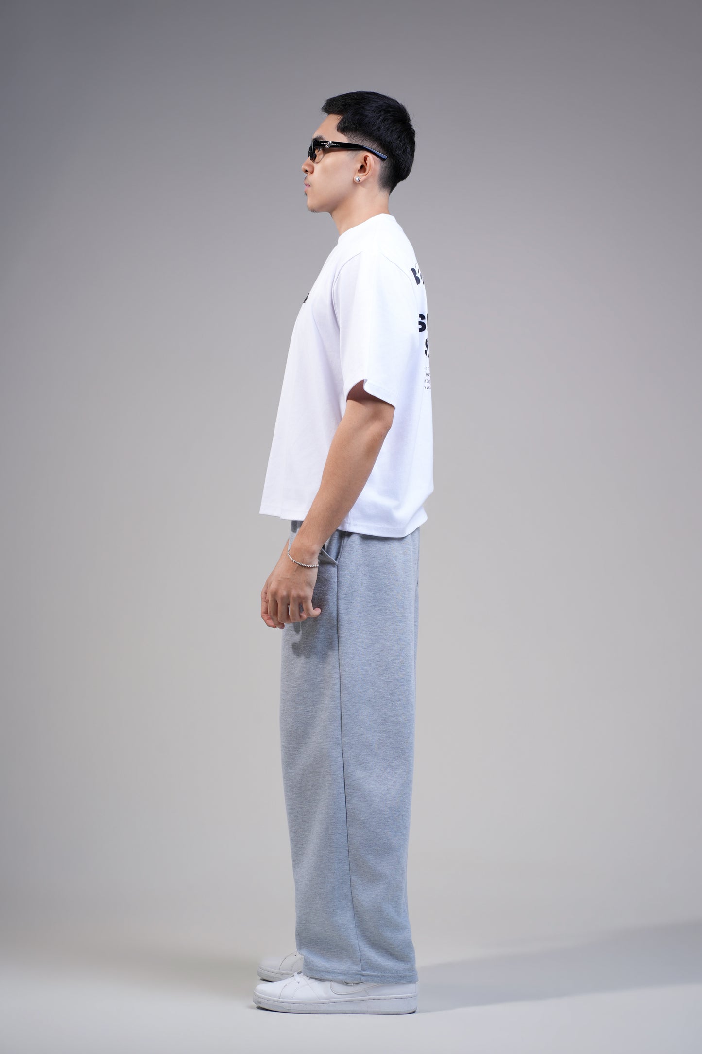 BVK THE INTENT TEE - BOXY CROPPED FIT - CLOUD WHITE