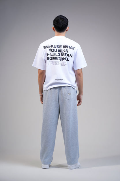 BVK THE INTENT TEE - BOXY CROPPED FIT - CLOUD WHITE