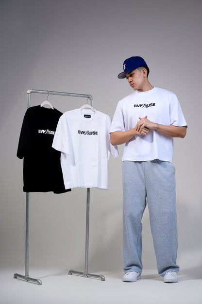 BVK THE INTENT TEE - BOXY CROPPED FIT - CLOUD WHITE