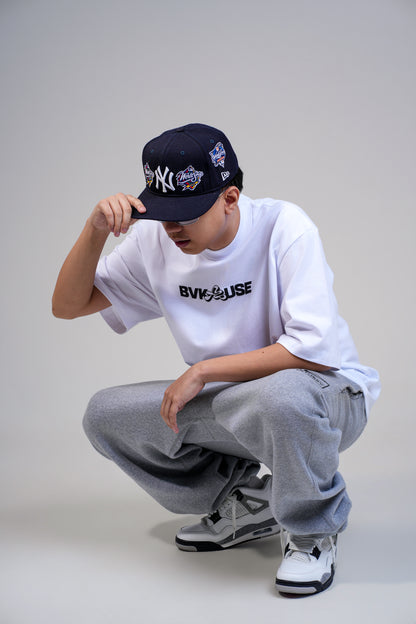 BVK THE INTENT TEE - BOXY CROPPED FIT - CLOUD WHITE