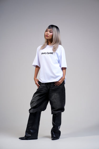 BVK THE INTENT TEE - BOXY CROPPED FIT - CLOUD WHITE