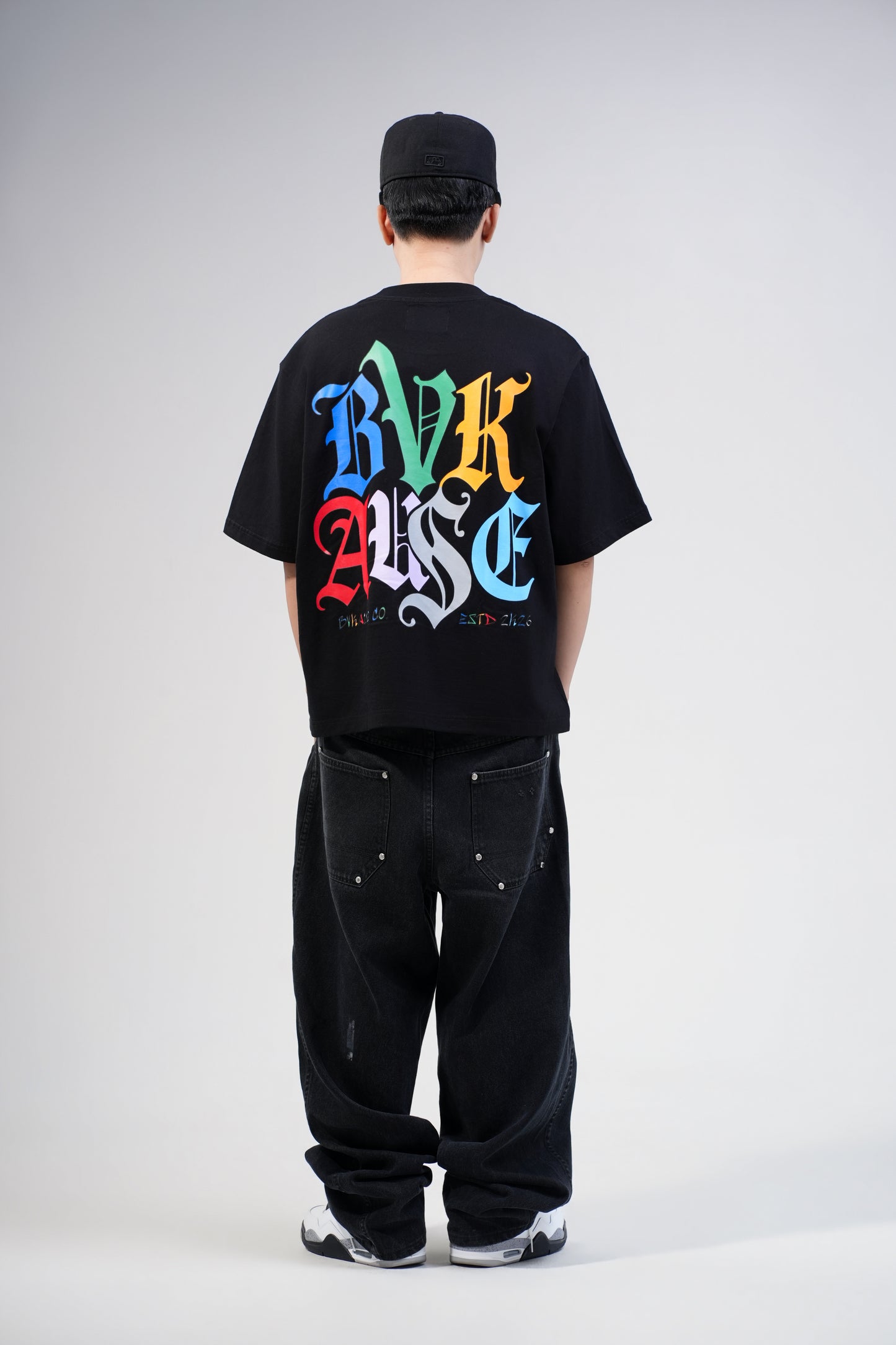 BVK SPECTRUM TEE - BOXY CROPPED FIT - OBSIDIAN BLACK