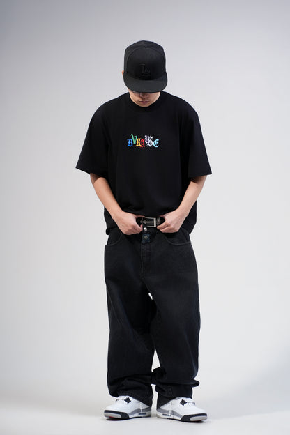BVK SPECTRUM TEE - BOXY CROPPED FIT - OBSIDIAN BLACK