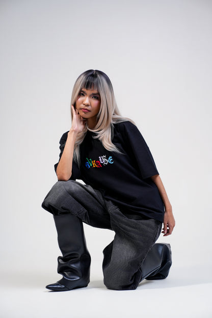 BVK SPECTRUM TEE - BOXY CROPPED FIT - OBSIDIAN BLACK