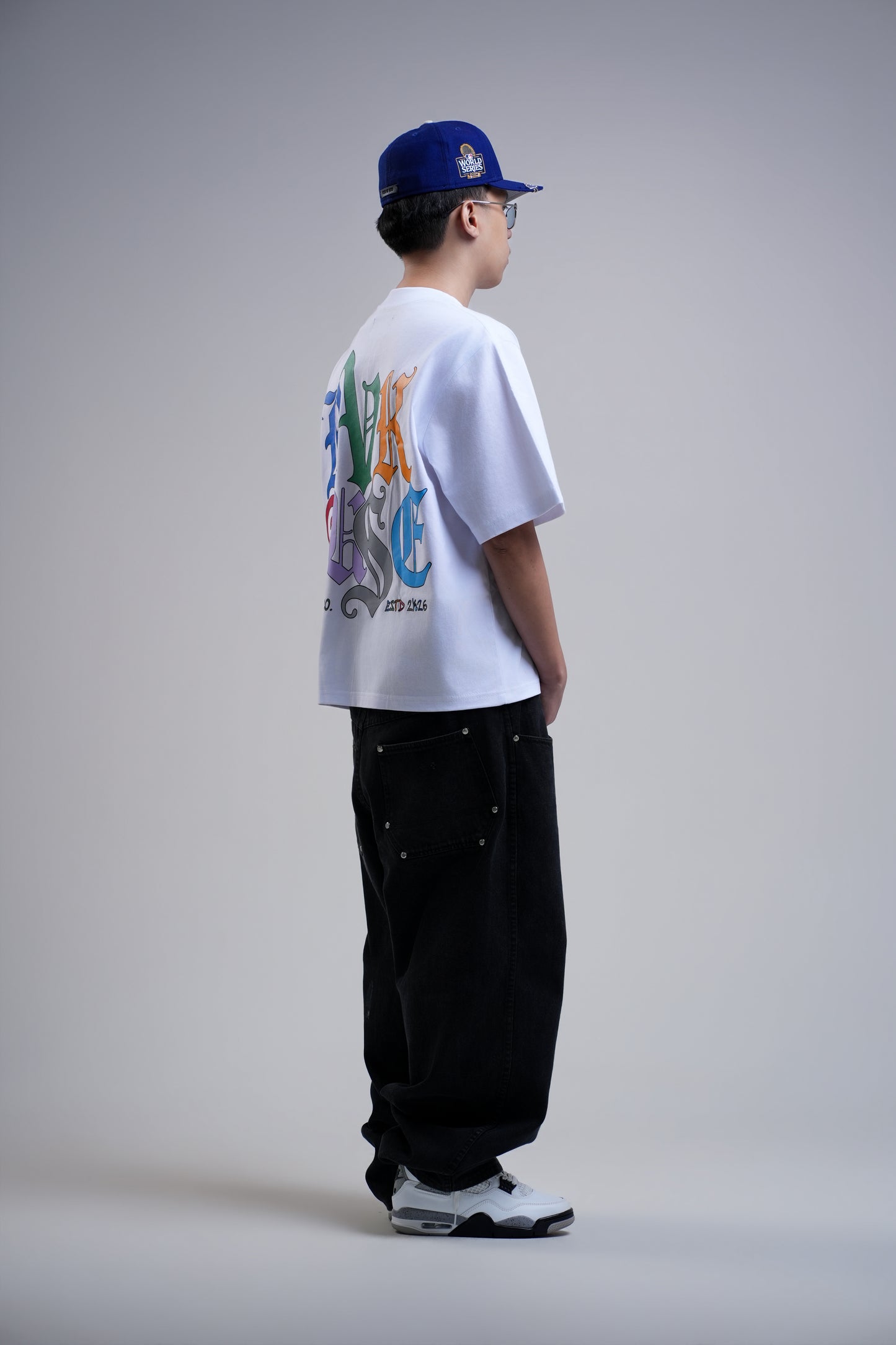 BVK SPECTRUM TEE - BOXY CROPPED FIT - CLOUD WHITE