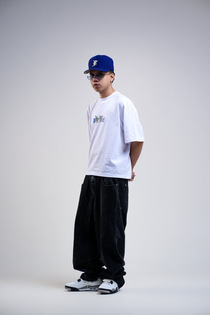 BVK SPECTRUM TEE - BOXY CROPPED FIT - CLOUD WHITE