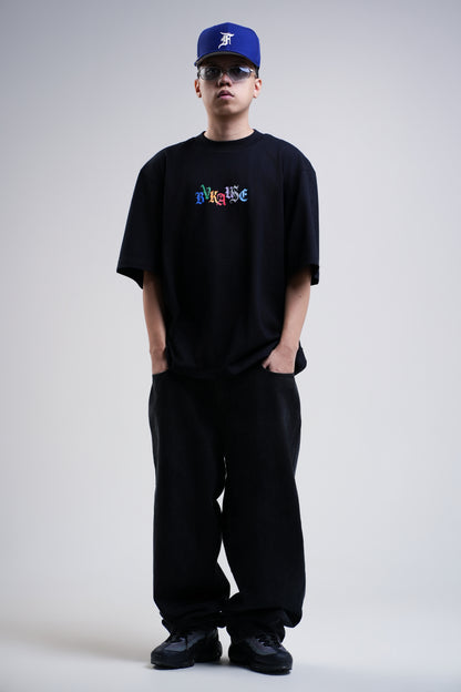 BVK SPECTRUM TEE - OVERSIZED BOXY FIT - OBSIDIAN BLACK