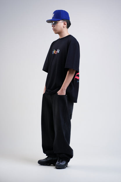 BVK SPECTRUM TEE - OVERSIZED BOXY FIT - OBSIDIAN BLACK