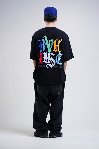 BVK SPECTRUM TEE - OVERSIZED BOXY FIT - OBSIDIAN BLACK