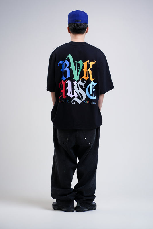 BVK SPECTRUM TEE - OVERSIZED BOXY FIT - OBSIDIAN BLACK