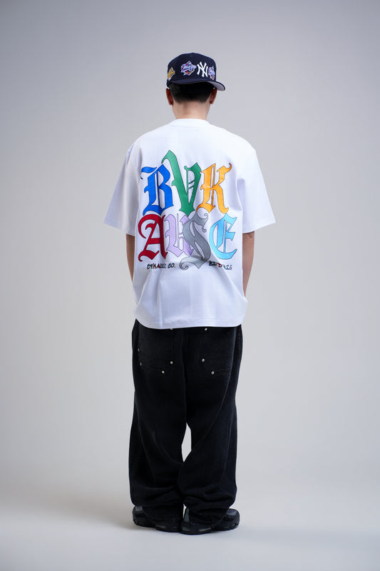 BVK SPECTRUM TEE - OVERSIZED BOXY FIT - CLOUD WHITE