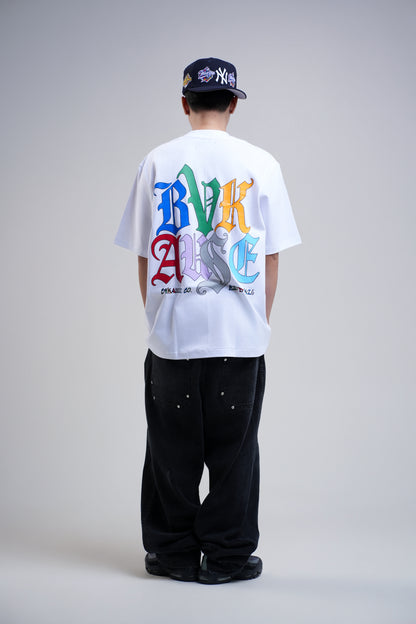 BVK SPECTRUM TEE - OVERSIZED BOXY FIT - CLOUD WHITE