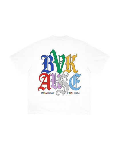 BVK SPECTRUM TEE - OVERSIZED BOXY FIT - CLOUD WHITE