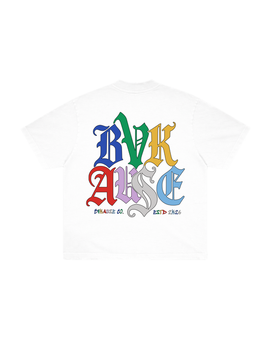 BVK SPECTRUM TEE - OVERSIZED BOXY FIT - CLOUD WHITE