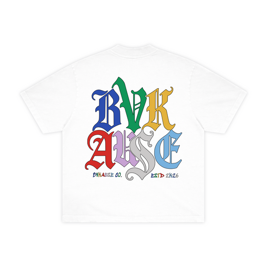 BVK SPECTRUM TEE - OVERSIZED BOXY FIT - CLOUD WHITE