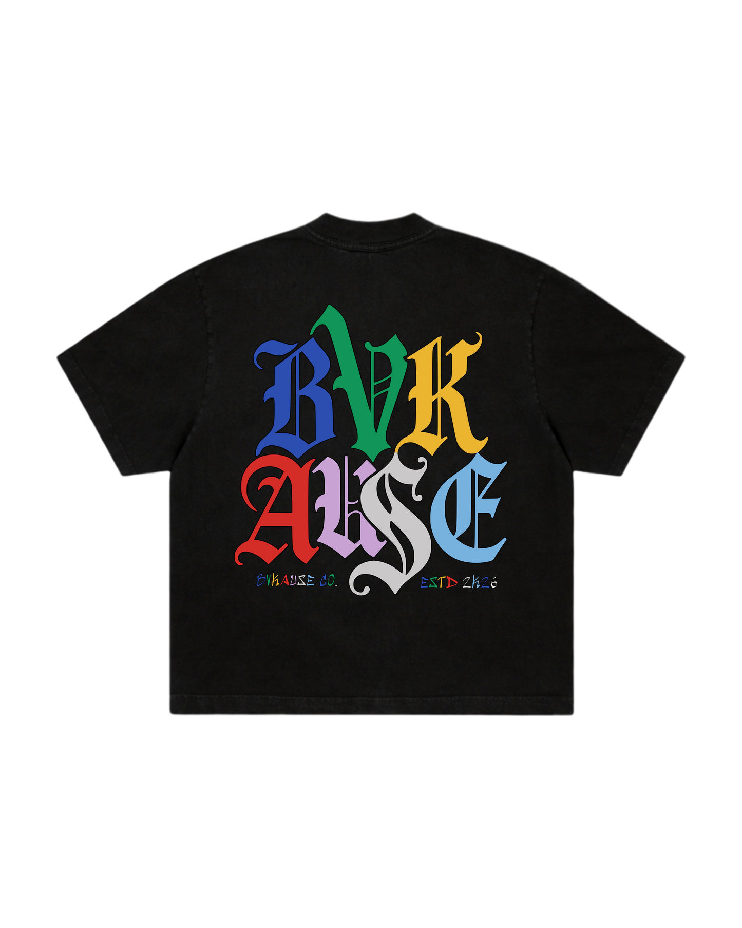 BVK SPECTRUM TEE - OVERSIZED BOXY FIT - OBSIDIAN BLACK
