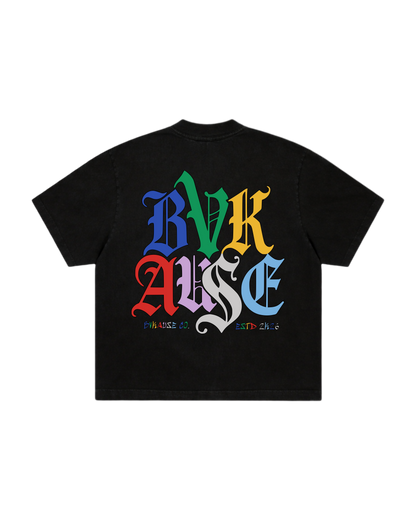 BVK SPECTRUM TEE - OVERSIZED BOXY FIT - OBSIDIAN BLACK