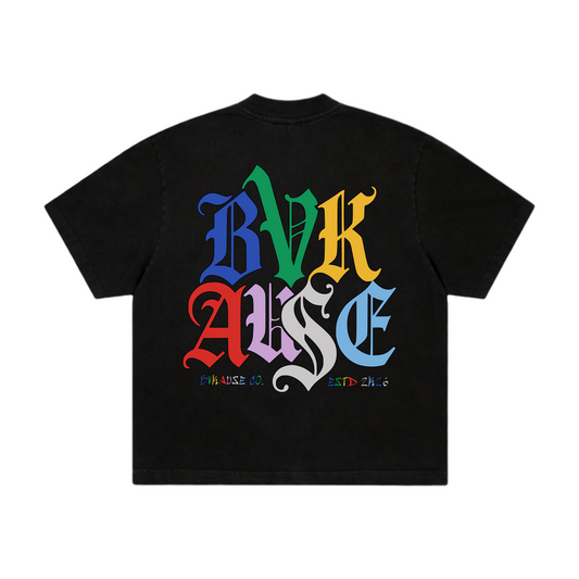BVK SPECTRUM TEE - OVERSIZED BOXY FIT - OBSIDIAN BLACK