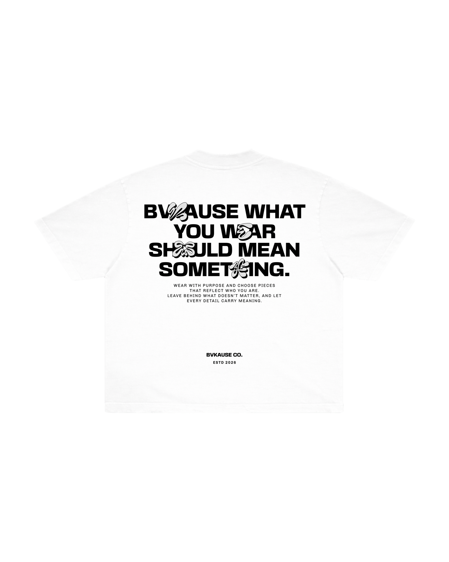 BVK THE INTENT TEE - BOXY CROPPED FIT - CLOUD WHITE