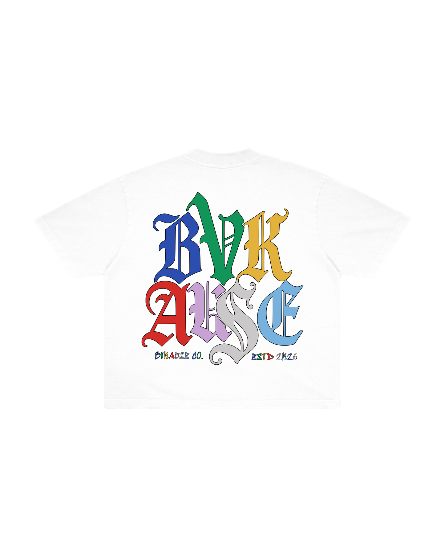 BVK SPECTRUM TEE - BOXY CROPPED FIT - CLOUD WHITE
