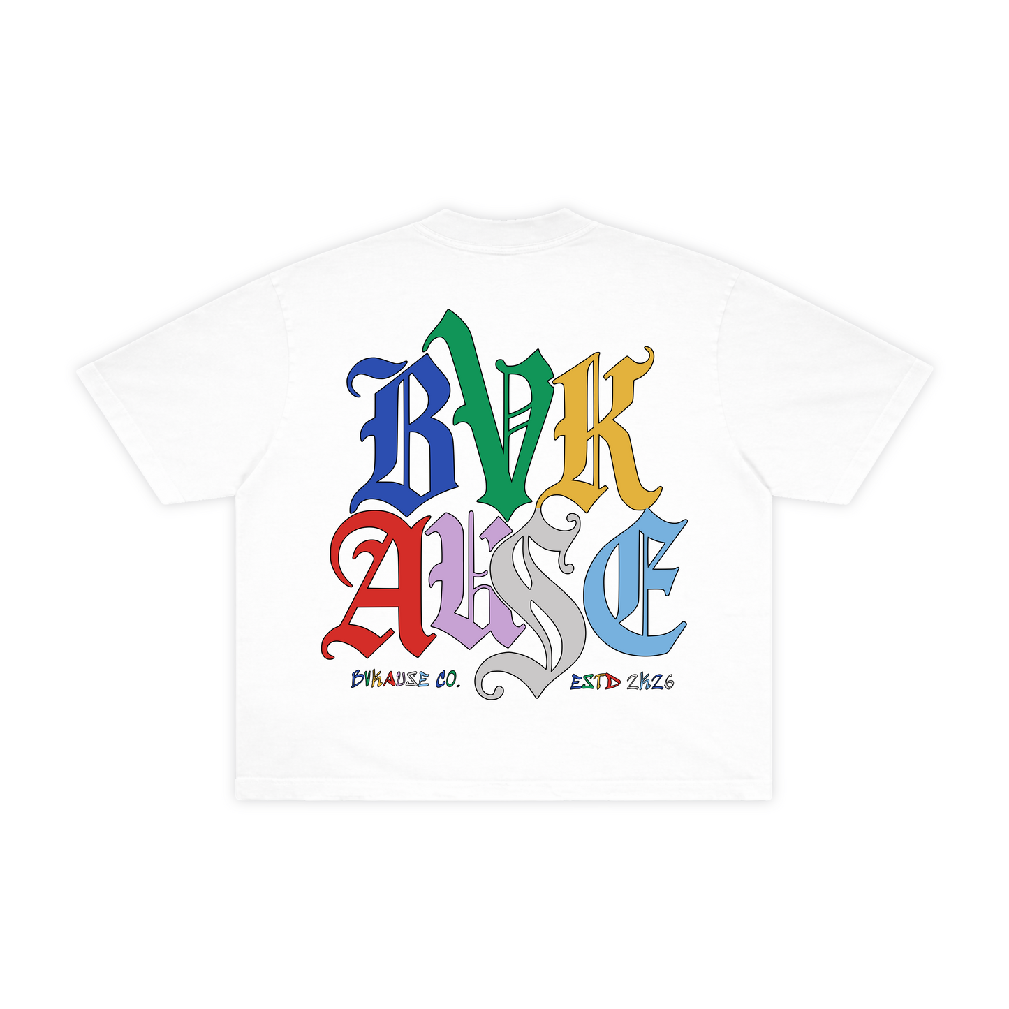 BVK SPECTRUM TEE - BOXY CROPPED FIT - CLOUD WHITE