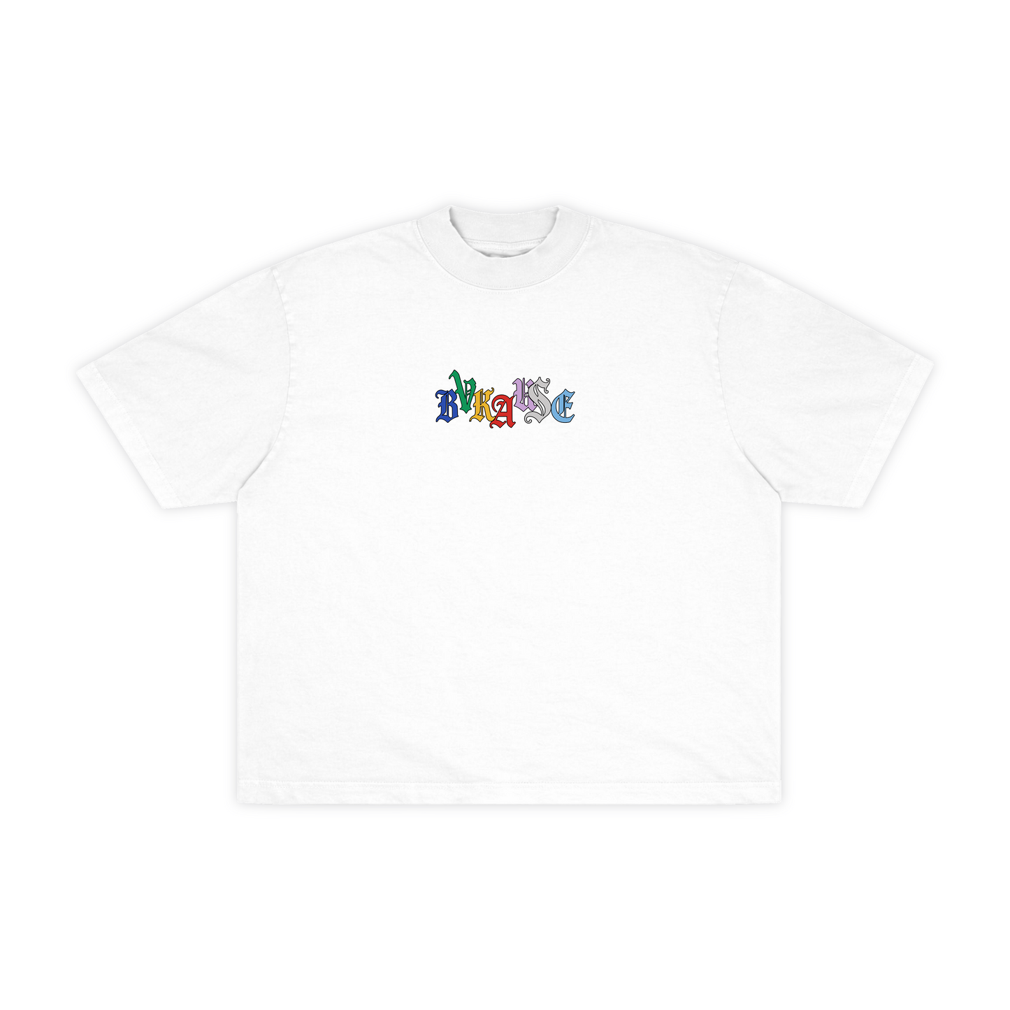 BVK SPECTRUM TEE - BOXY CROPPED FIT - CLOUD WHITE