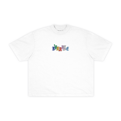 BVK SPECTRUM TEE - BOXY CROPPED FIT - CLOUD WHITE