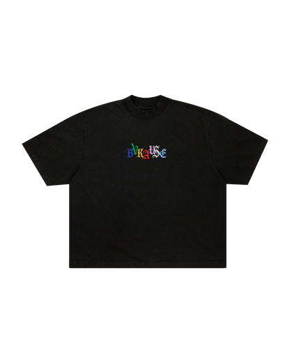 BVK SPECTRUM TEE - BOXY CROPPED FIT - OBSIDIAN BLACK