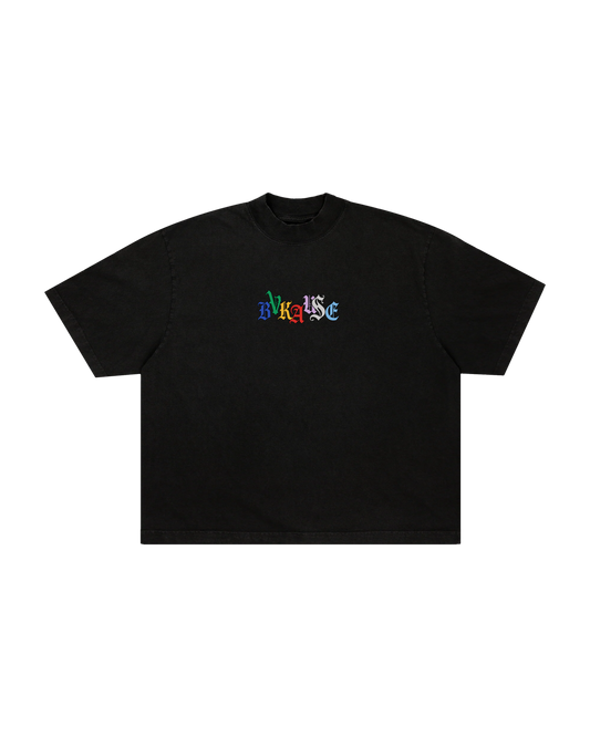 BVK SPECTRUM TEE - BOXY CROPPED FIT - OBSIDIAN BLACK