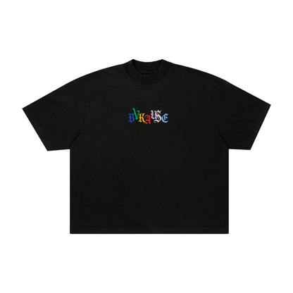BVK SPECTRUM TEE - BOXY CROPPED FIT - OBSIDIAN BLACK
