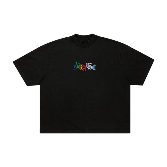 BVK SPECTRUM TEE - BOXY CROPPED FIT - OBSIDIAN BLACK